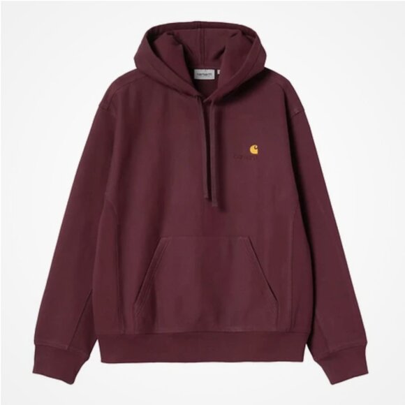 Carhartt WIP Hooded American Script Sweatshirt XL (Malbec) - Picture 1 of 3